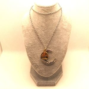 Heart and moon necklace for Mom